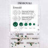 Мини-набор страз для маникюра "Палитра", Цвет Emerald - 30 шт.